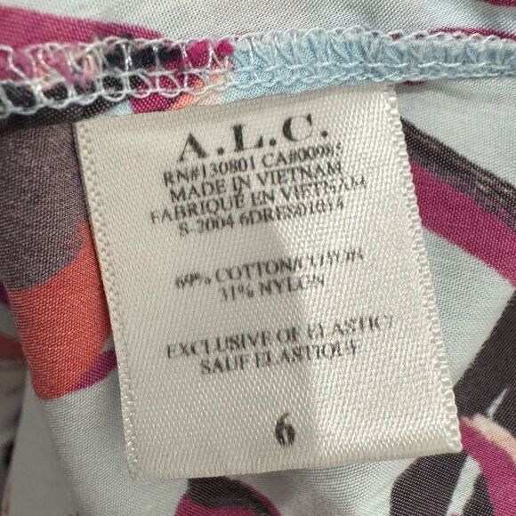 NEW $495 A.L.C. Emilia Printed Midi Dress - Picture 14 of 15